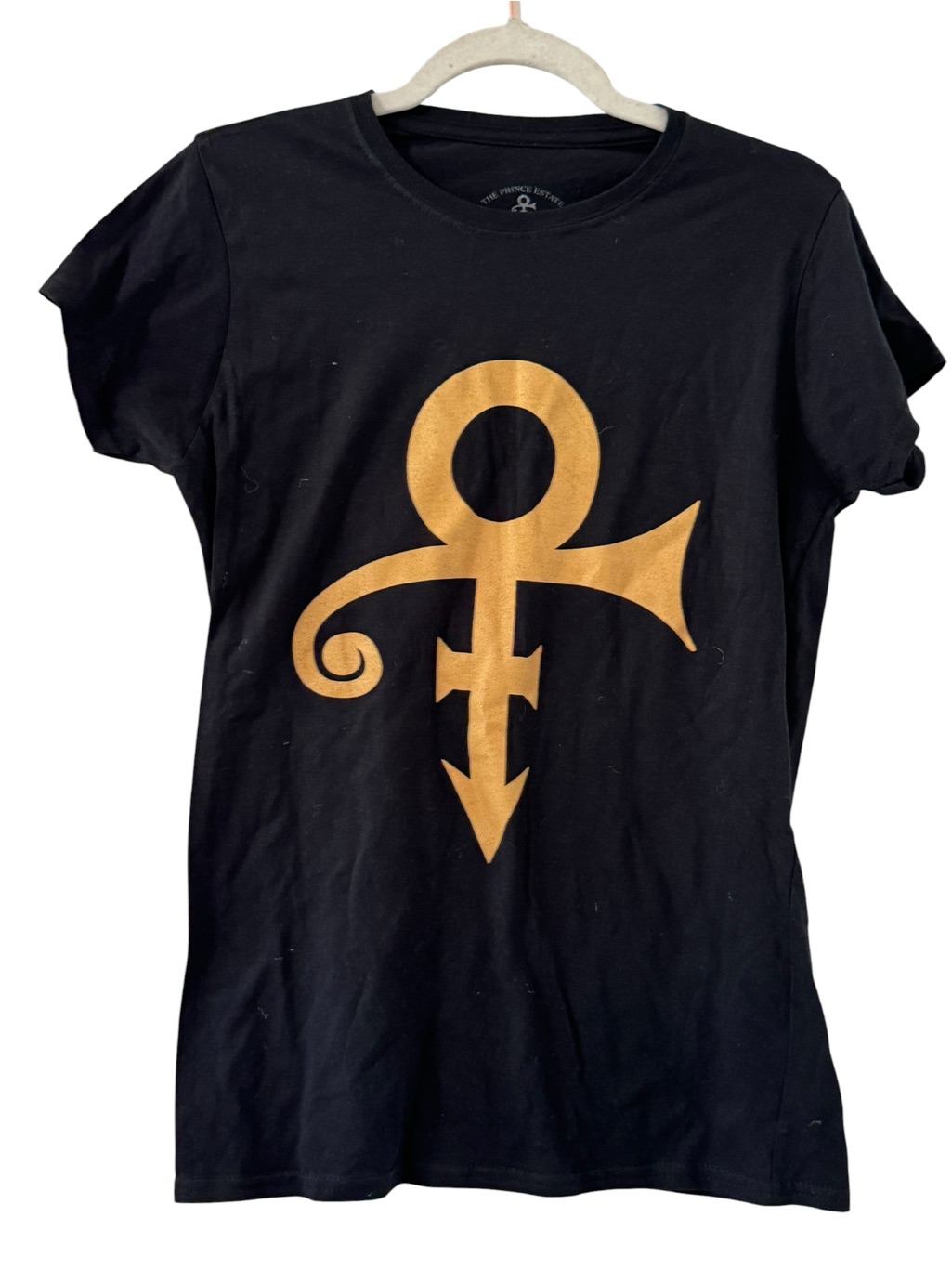 Vintage Prince Love Symbol Graphic Tee Official Estate Black & Gold Sz Xl